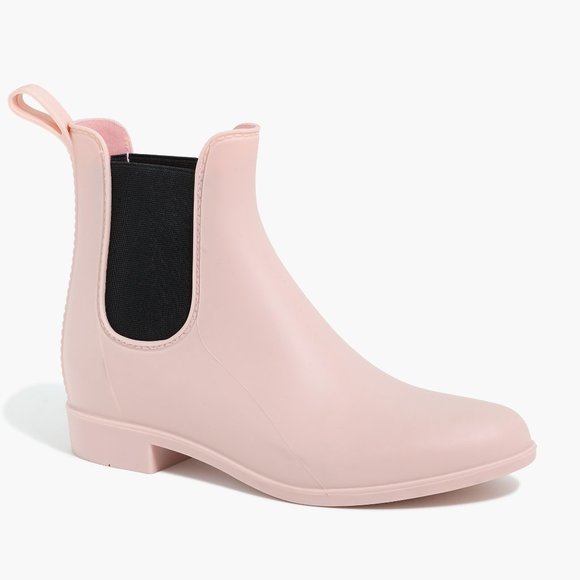 J. Crew Shoes - J CREW Baby Pink Chelsea Ankle Rain Booties Size 6